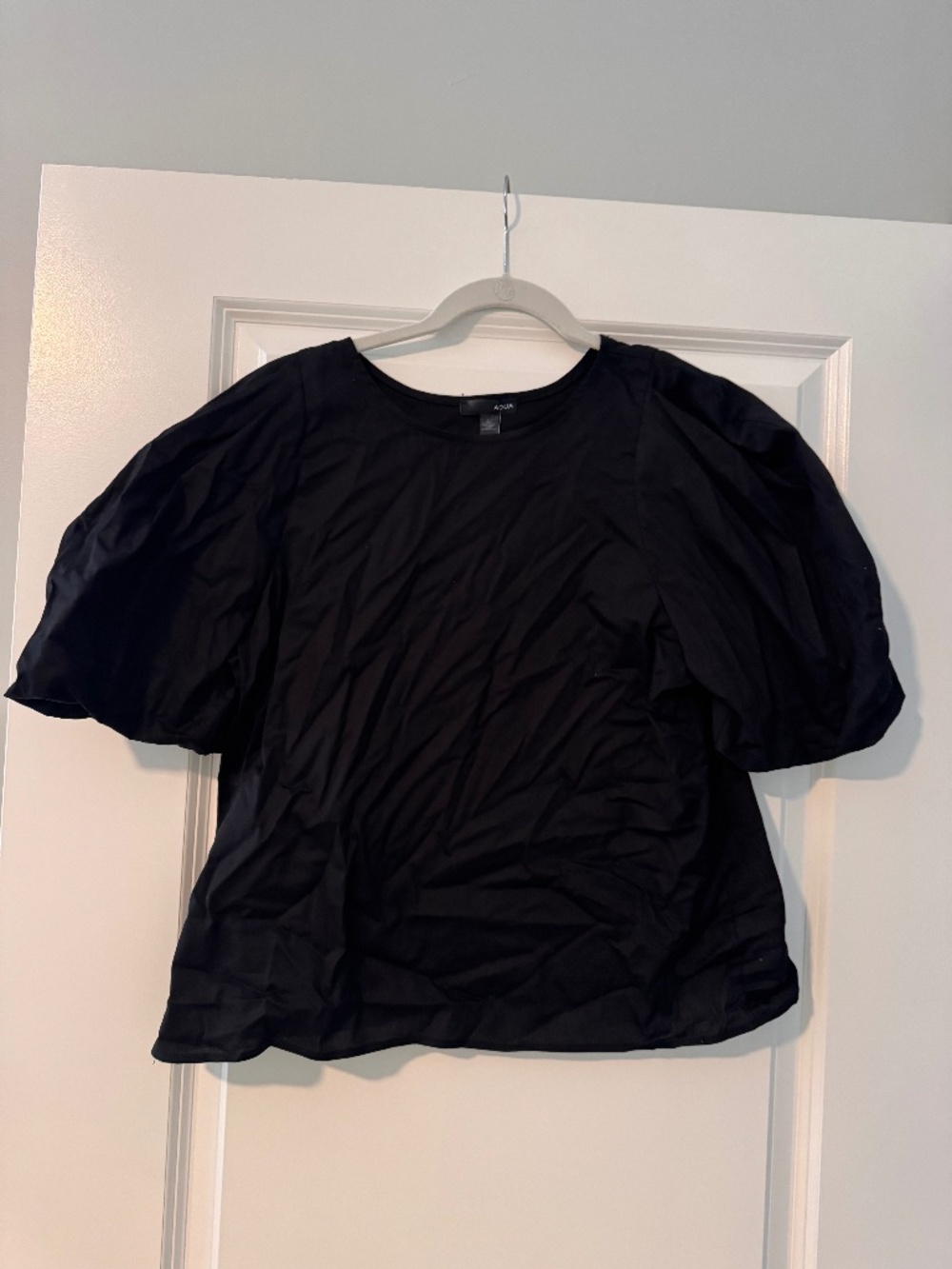 NWT Aqua by Bloomingdale's Black Blouse